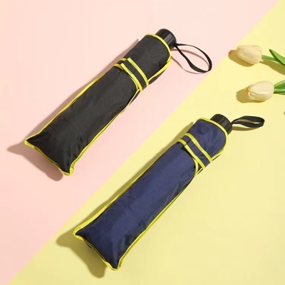 Solid Color Business Umbrella with Printing Logo Double Folding Design Open Diameter 106cm
