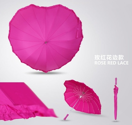 Adults Party Performance Umbrella with Customized Logo and Unique Design Heart Shaped
