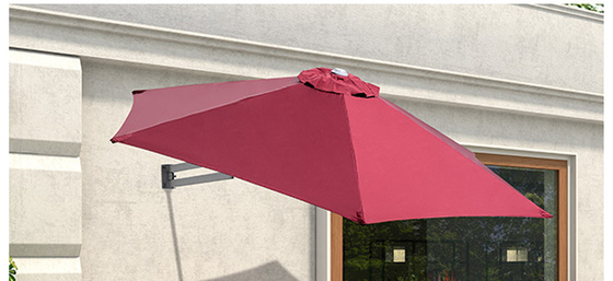 Outdoor Villa Patio Telescopic Folding Sun Umbrella with Air Vent and All in 1 Function