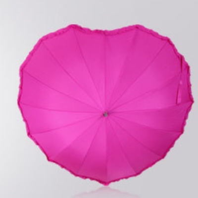 Adults Party Performance Umbrella with Customized Logo and Unique Design Heart Shaped
