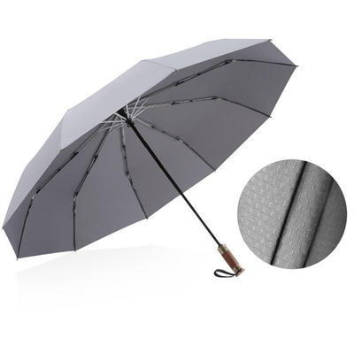 Business Three Fold Reinforced Windproof Umbrella with 25 Inch Large Umbrella Surface