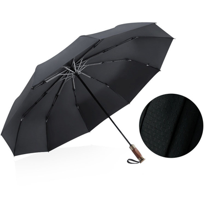 Business Three Fold Reinforced Windproof Umbrella with 25 Inch Large Umbrella Surface