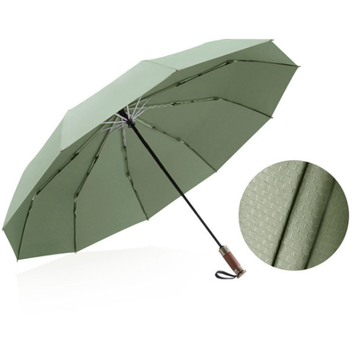 Business Three Fold Reinforced Windproof Umbrella with 25 Inch Large Umbrella Surface