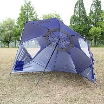 Multifunctional Assembly Tent Beach Umbrella for UV Protection and Windproof Design