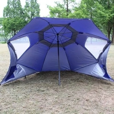 Multifunctional Assembly Tent Beach Umbrella for UV Protection and Windproof Design
