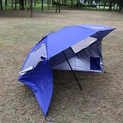 Multifunctional Assembly Tent Beach Umbrella for UV Protection and Windproof Design