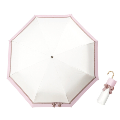 Customized Curved Handle Sunshade Umbrella UV Protection Compact and Portable for Women