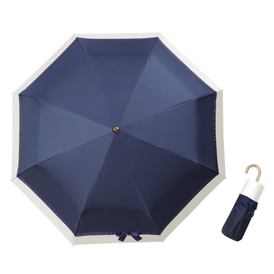Customized Curved Handle Sunshade Umbrella UV Protection Compact and Portable for Women