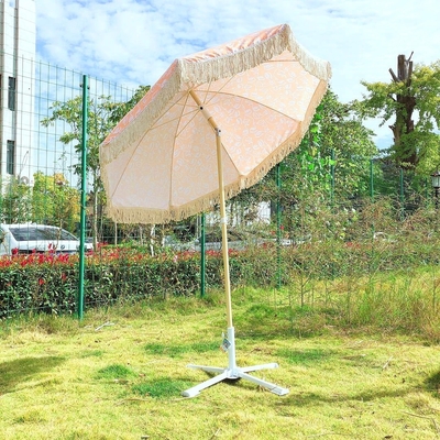 Tourist Attraction Must-Have Outdoor Tassel Beach Umbrella with Umbrellas Base