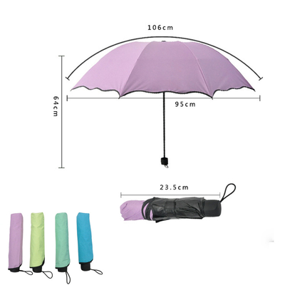 Customized Adults' Manual Open Folding Color Changing Umbrella Invention for Promotion