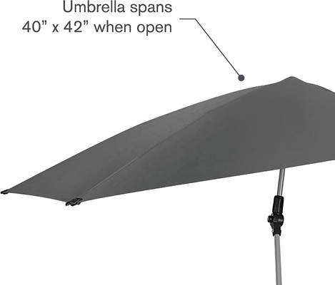 Outdoor Camping Beach Usage Sport Versa Umbrella with SPF 50 and Universal Clamp clip