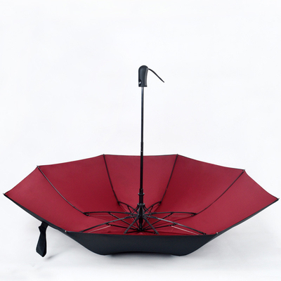 Pongee and Polyester Double-layer Golf Umbrella Suitable for Two People Easy to Carry
