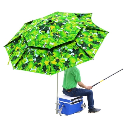 Double Leaf Reinforced 2 M 2.4 M Folding Universal Rain Protection Sunscreen Umbrella