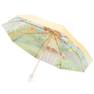 Minimalist Design Style Umbrellas Automatic Double Layer Sun Umbrella for UV Protection