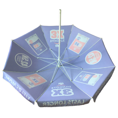 2.4 Meters Open Diameter Customized Logo Pongee Beach Umbrella for Outdoor Advertising