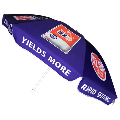 2.4 Meters Open Diameter Customized Logo Pongee Beach Umbrella for Outdoor Advertising