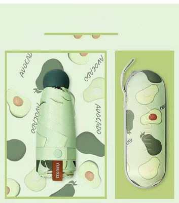 Customized 5 Folding Mini Pocket Umbrella Sunblock UV Sunshade Capsule Fruit Sun Umbrella