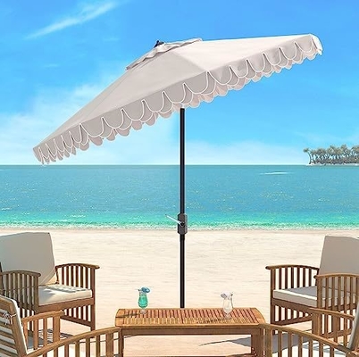 Minimalist Design Beach Umbrella 9 inch Black and White Auto Tilt for Outdoor Collection
