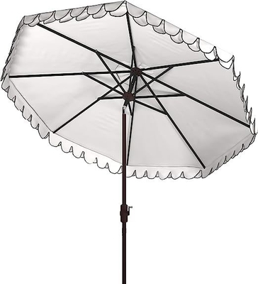 Minimalist Design Beach Umbrella 9 inch Black and White Auto Tilt for Outdoor Collection