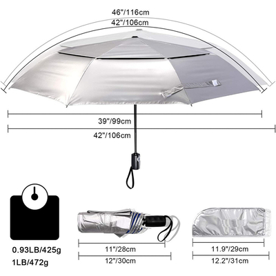 Double Breathable Triple Folding Umbrella End Advertising Gift with Polyester Fabric