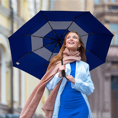 Double Breathable Triple Folding Umbrella End Advertising Gift with Polyester Fabric