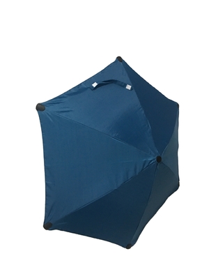 6 Rib Round Clip Sun Umbrella Swiveling UV Sunshade Sliver Coating and Customized Logo