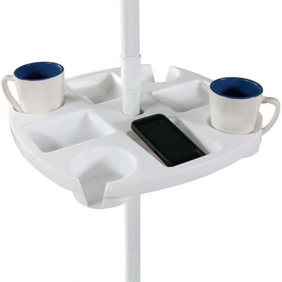 PP Cup Holder and Plastic Tray Accessories for Minimalist Style Outdoor Beach Umbrella