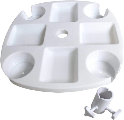 PP Cup Holder and Plastic Tray Accessories for Minimalist Style Outdoor Beach Umbrella
