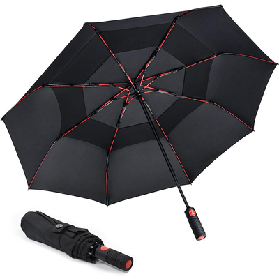 Men's Business Folding Umbrella with Tire Tread Handle and Breathable Design from German