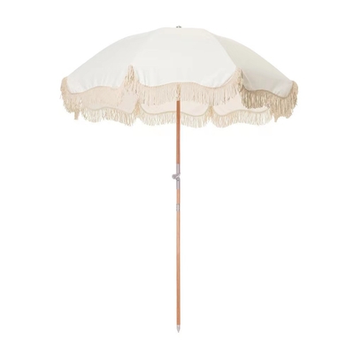 Outdoor Patio Beach Umbrella with Tassel Sunshade and 29/32 Shaft Korean Style Large