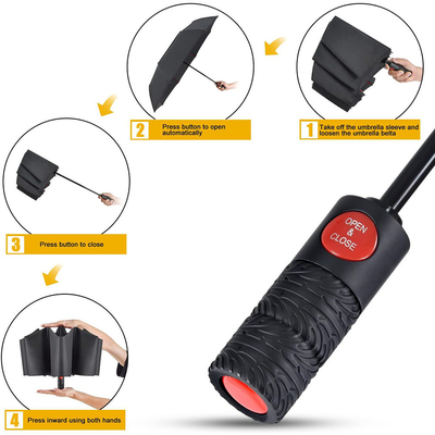 Men's Business Folding Umbrella with Tire Tread Handle and Breathable Design from German
