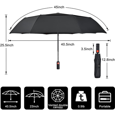 Men's Business Folding Umbrella with Tire Tread Handle and Breathable Design from German