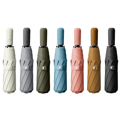 190T Nylon Fabric Triple Fold Umbrella for Windproof Support and Logo Customization