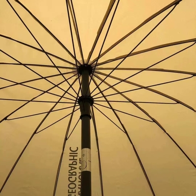 16K Vintage Boho Wooden Pole Canvas Yellow Fringe Sun Outdoor Parasols Beach Umbrellas With Tassels