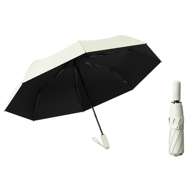 190T Nylon Fabric Triple Fold Umbrella for Windproof Support and Logo Customization