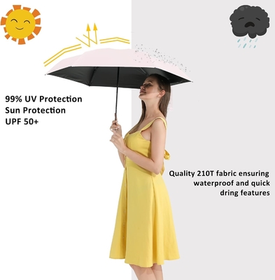 95cm Open Diameter Pink Umbrella Perfect Gift for Women in Rainy Season