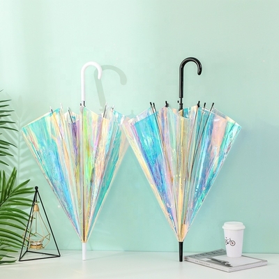 Craftsman Design Glitter Effect Magic Change Color Reflective Multicolor POE Umbrella