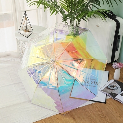 Craftsman Design Glitter Effect Magic Change Color Reflective Multicolor POE Umbrella