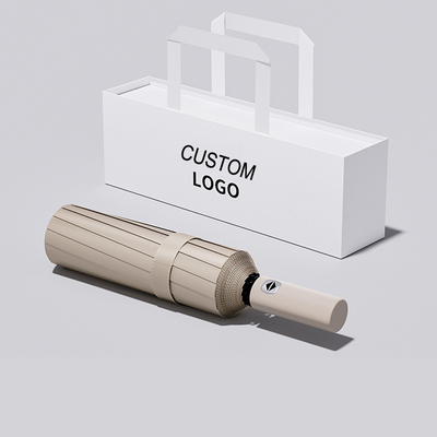 Business Men Gift Three-folding Umbrella with Custom Logo and 95cm Open Diameter