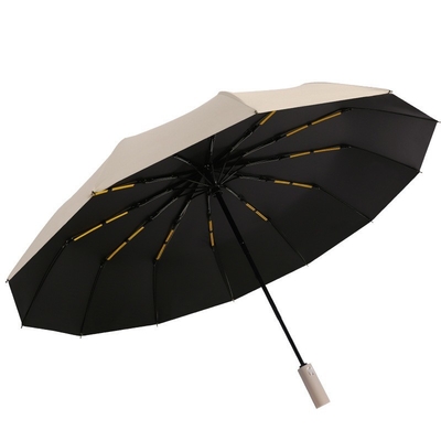 Business Men Gift Three-folding Umbrella with Custom Logo and 95cm Open Diameter