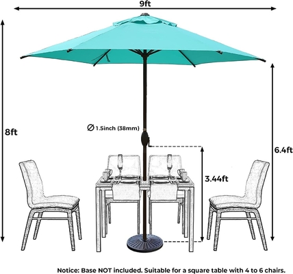 Custom Logo Print Umbrella Factor Fashion Patio Umbrella with Tassels and Sunshade