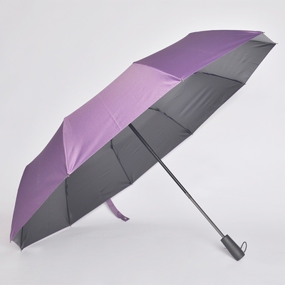 27 inch 10 k Double Umbrella Folding Sunblock Vinyl Shade Manual 3 Folding Umbrella