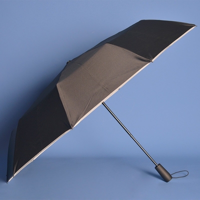 27 inch 10 k Double Umbrella Folding Sunblock Vinyl Shade Manual 3 Folding Umbrella