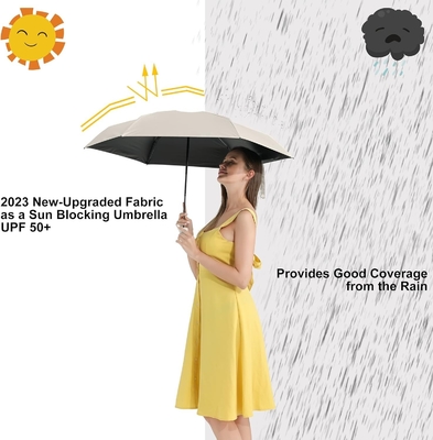 Sun Protection Lightweight Small Pocket Umbrella with Protective Cover 90cm Open Diameter