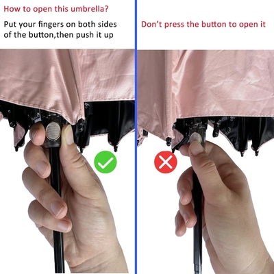 Sun Protection Lightweight Small Pocket Umbrella with Protective Cover 90cm Open Diameter