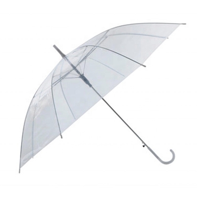 Transparent Fabric Auto Open Customized Straight Umbrella for Promotion Advertising