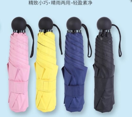 Pongee Panel Triple Fold Umbrella for Sun Protection and Advertising Customization