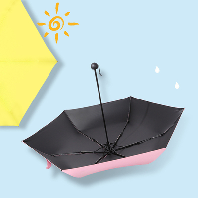Pongee Panel Triple Fold Umbrella for Sun Protection and Advertising Customization