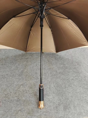 Travel Occasion Marbleized Handle Umbrella in Golden and Black with Custom Print
