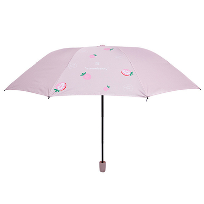 21Inches*8k Sun Umbrella Three Folding Creative Cartoon Vinyl Gift Umbrella Free Shipping